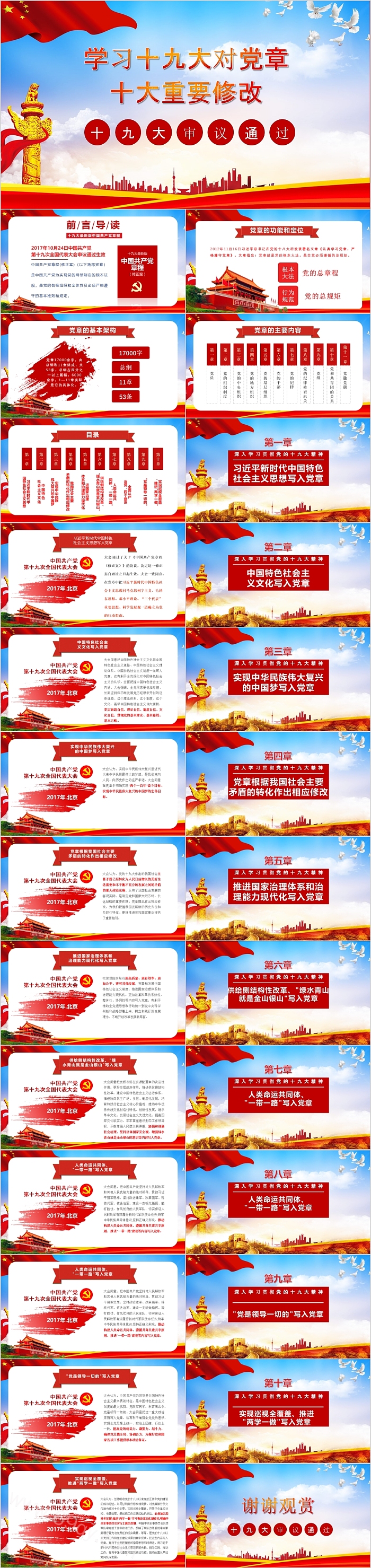 学习十九大对党章十大重要修改