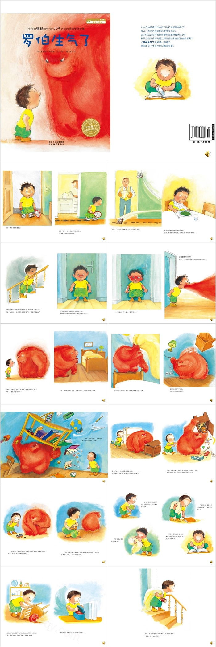 优质幼儿园大班情绪管理《罗伯生气了》绘本故事PPT模板