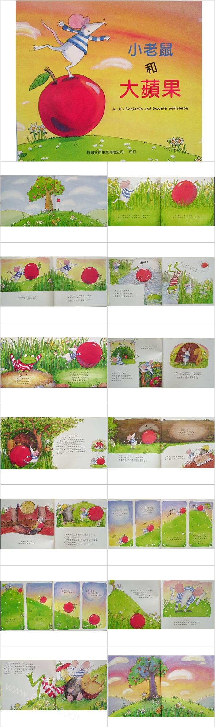 幼儿园聪明豆系列《小老鼠和大苹果》绘本故事ppt课件
