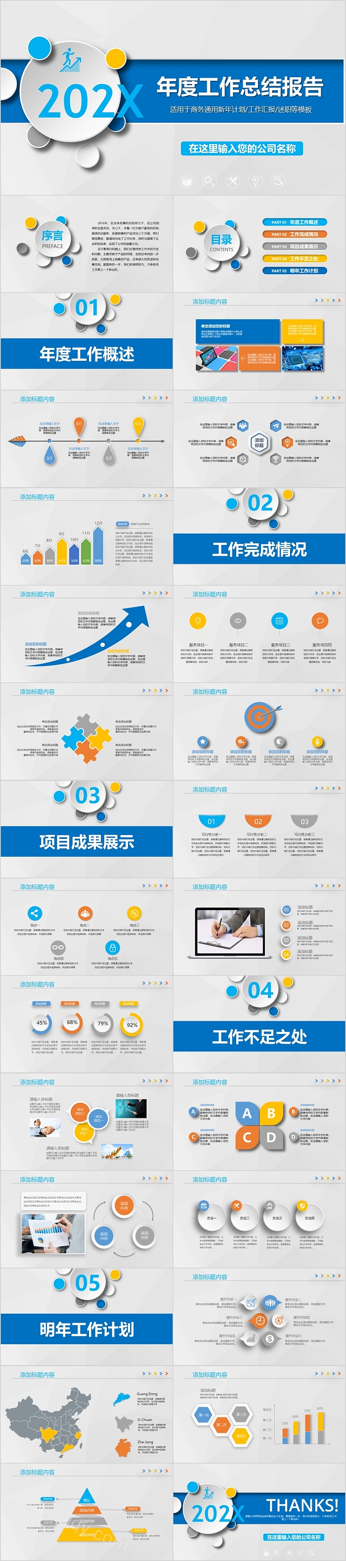 简洁简约年度工作总结报告模板