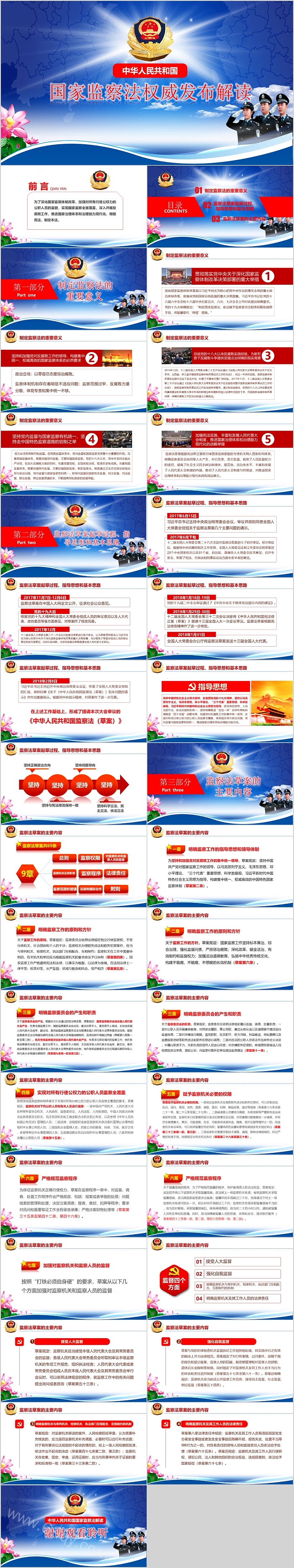 国家监察法权威发布解读PPT模板