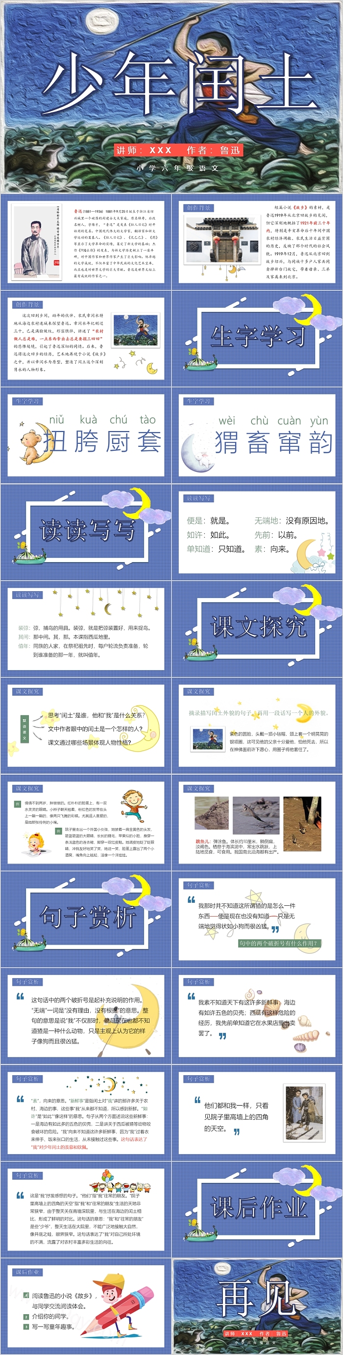 少年闰土小学六年级语文少年闰土PPT课件