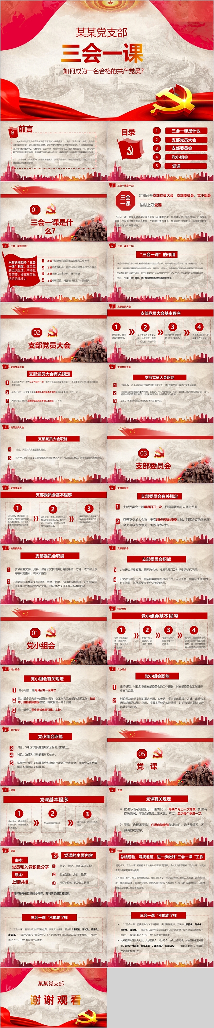 三会一课如何成为一名合格的共产党员党课PPT