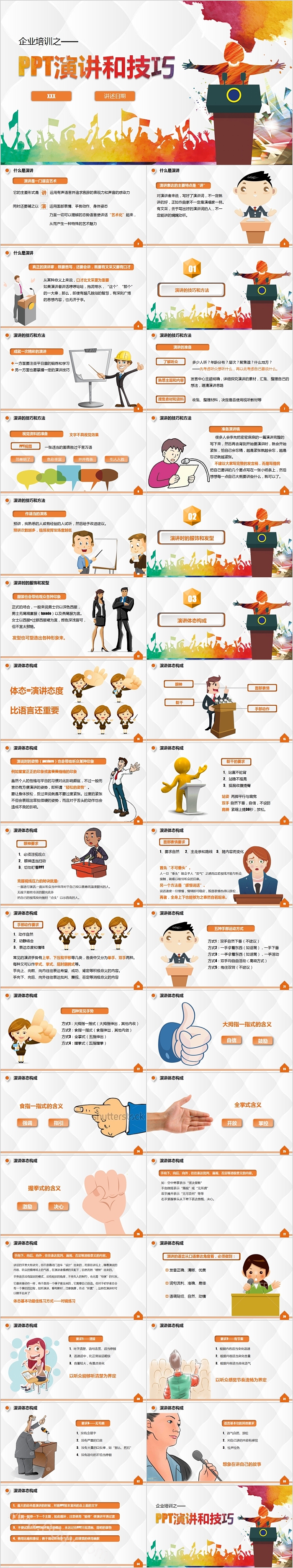 企业培训演讲和技巧PPT模板