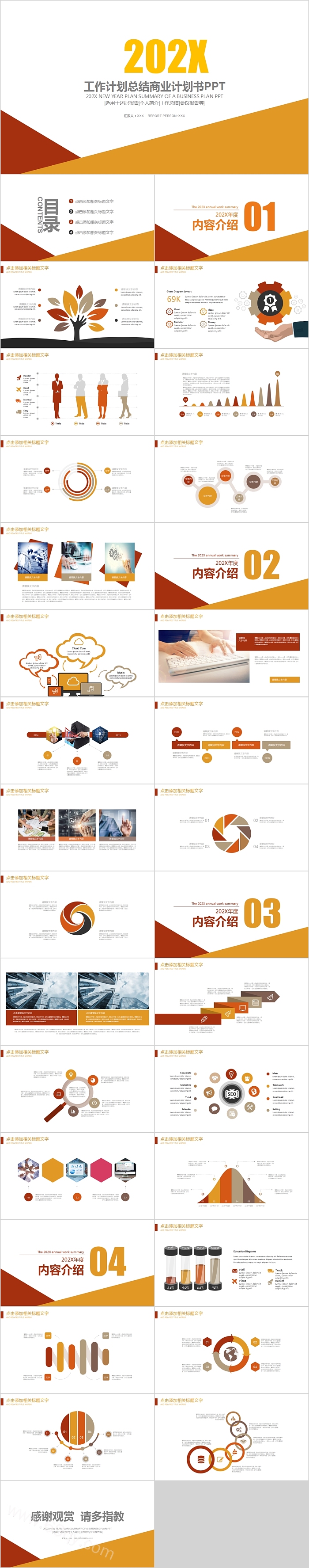 工作计划总结商业计划书PPT