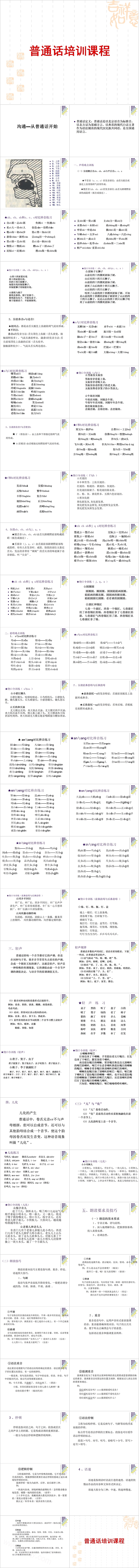 简约清新普通话培训课程PPT模板