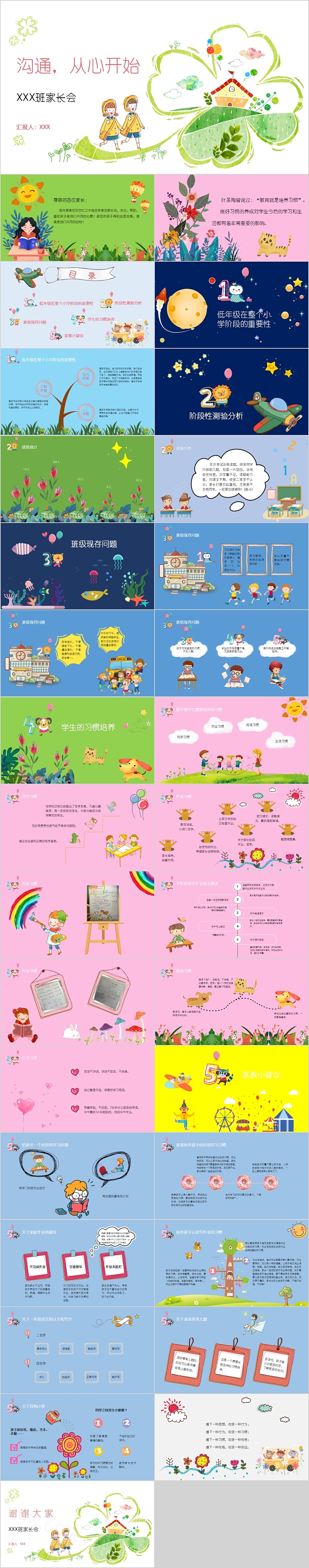 沟通从心开始幼儿园家长会PPT课件