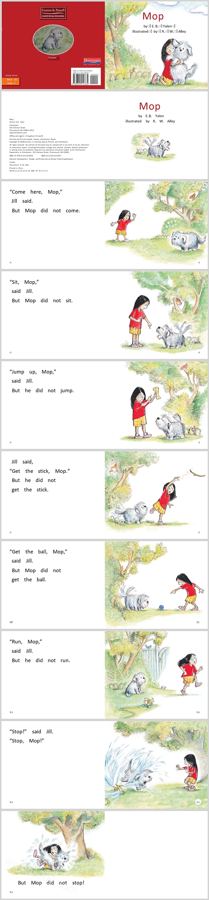 卡通海尼曼英语启蒙我的小宠物《Mop》英文绘本故事PPT课件