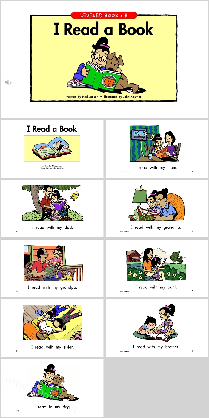 我读了一本书I Read a Book英文绘本故事PPT课件