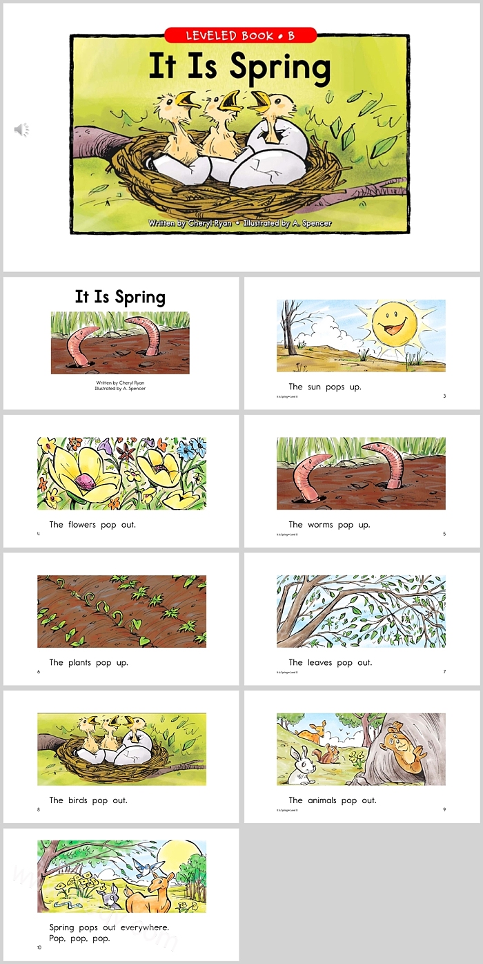 小学优质春天来了《It Is Spring》英文绘本故事PPT课件