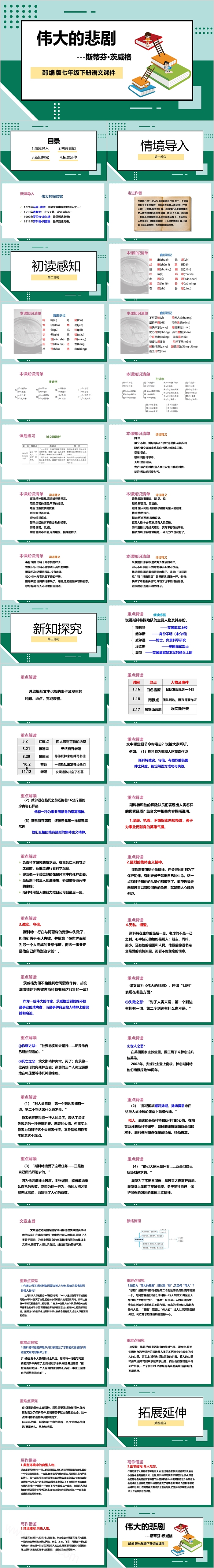 部编版七年级语文伟大的悲剧PPT课件