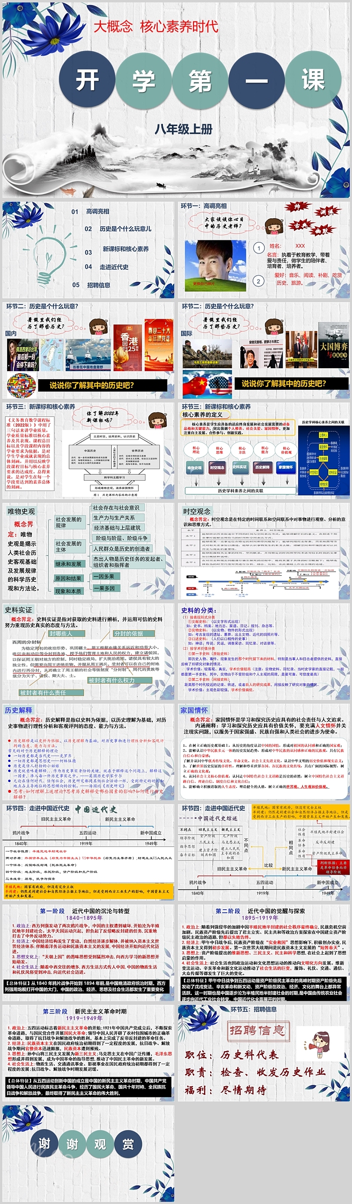 2024学年部编人教版八年级上册历史开学第一课PPT课件