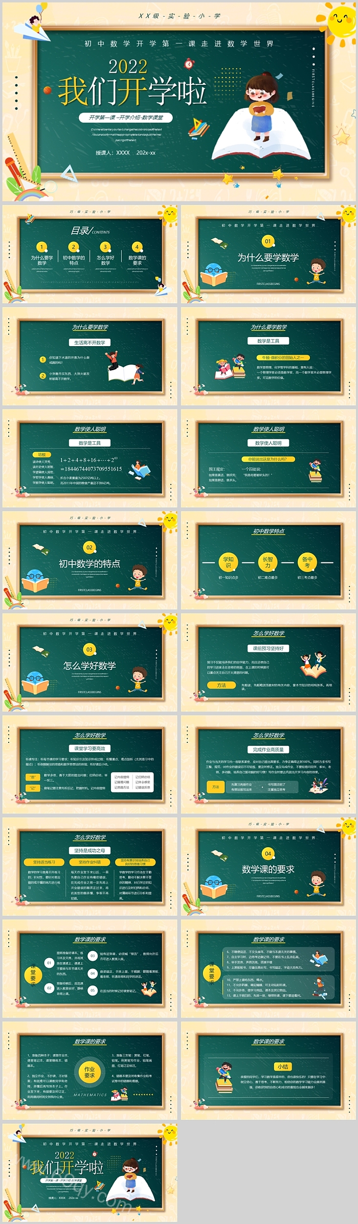 新学期初中七年级新学期数学开学第一课走进数学世界PPT课件