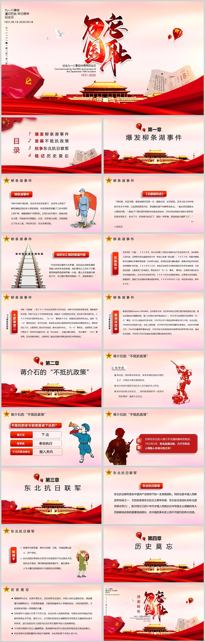 勿忘国耻九一八事变PPT课件