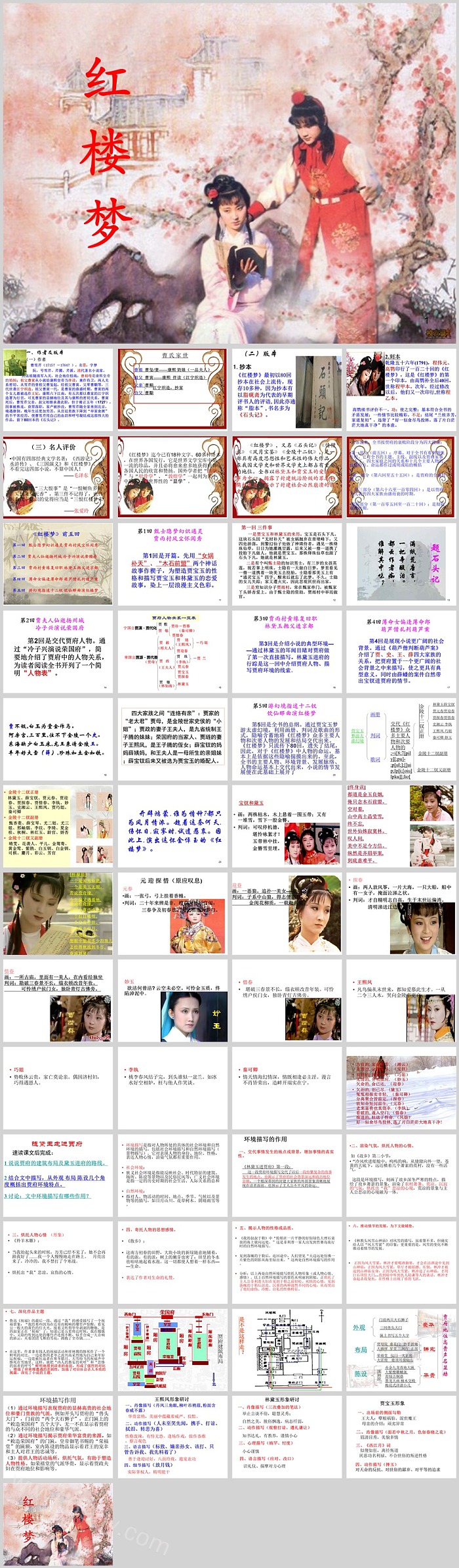 整本书阅读中国经典四大名著之《红楼梦》读书分享主题PPT课件