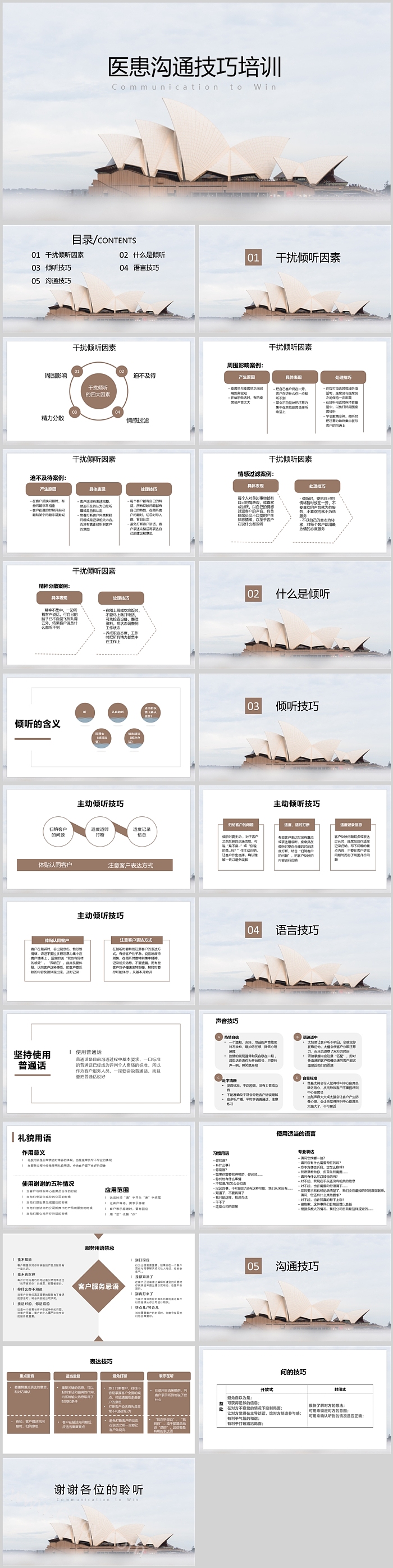 蓝色简约医患关系与医患沟通技巧教学知识讲座培训PPT课件