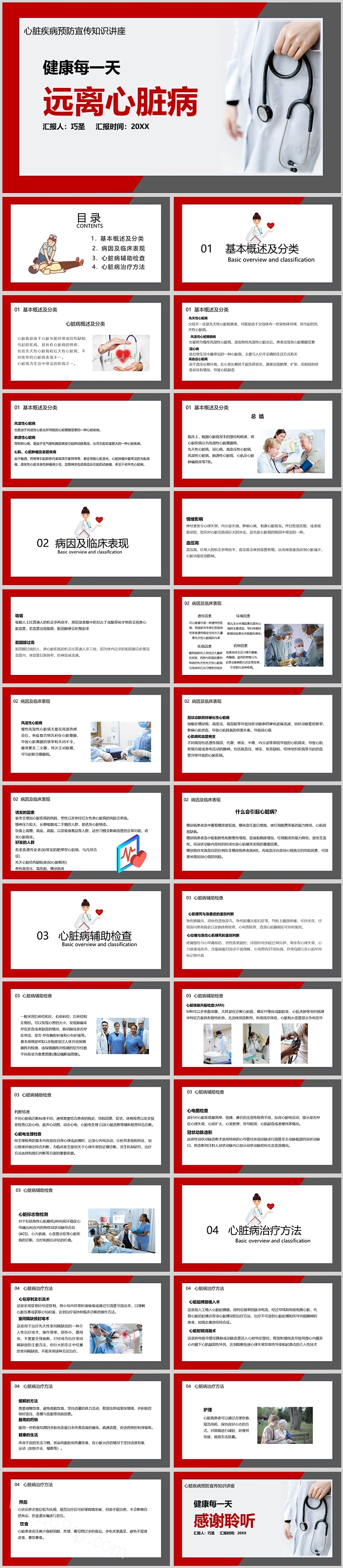 远离心脏病 心脏疾病预防公益科普宣传知识讲座PPT课件