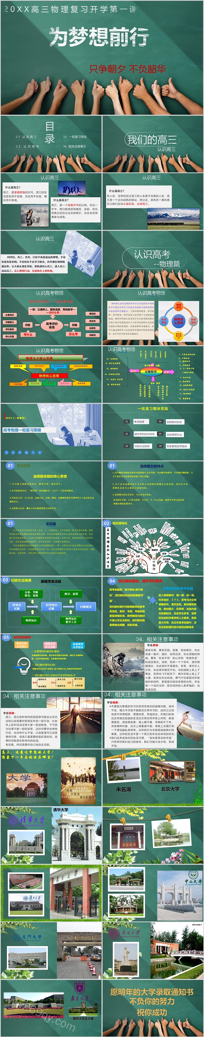 为梦想前行高三物理复习开学第一课ppt课件