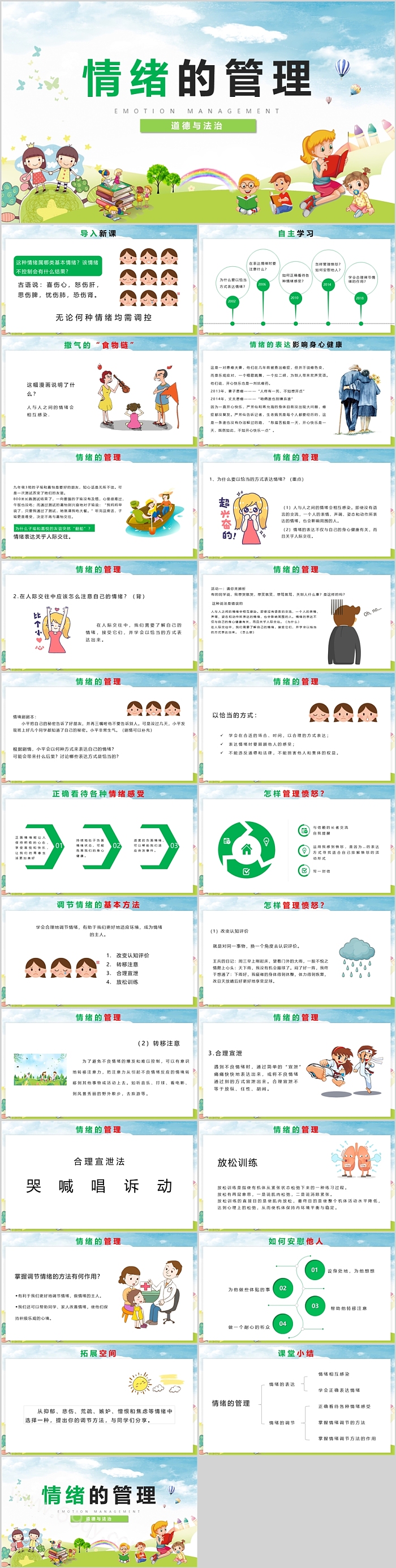 情绪的管理道德与法治开学第一课ppt课件