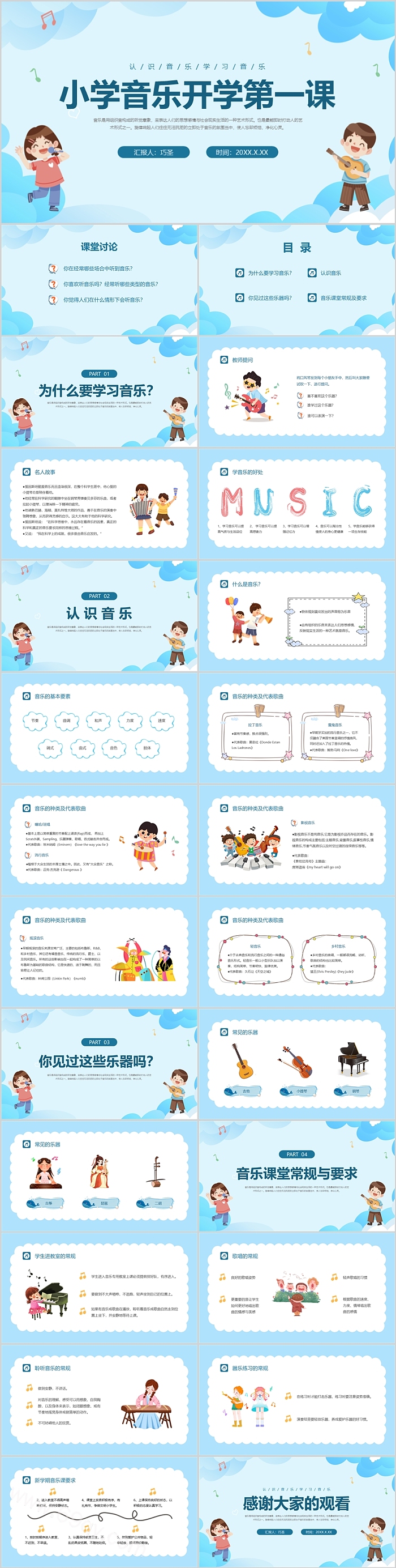 认识音乐学习音乐中小学音乐开学第一课ppt课件