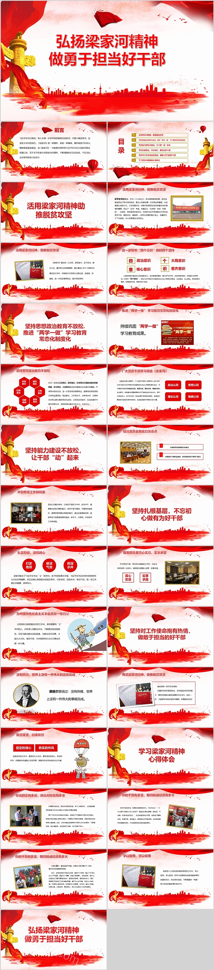 一文读懂弘扬梁家河精神做勇于担当好干部七一党课ppt课件