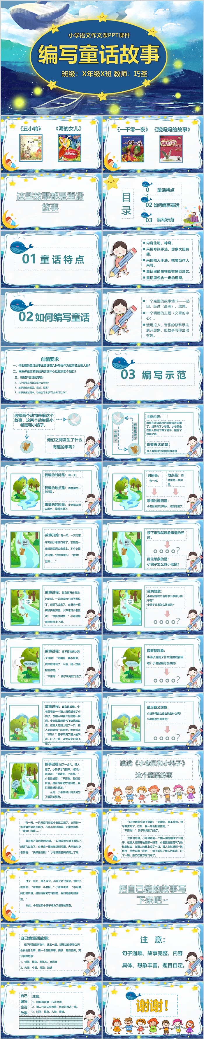 统编版编写童话故事小学语文作文课PPT课件