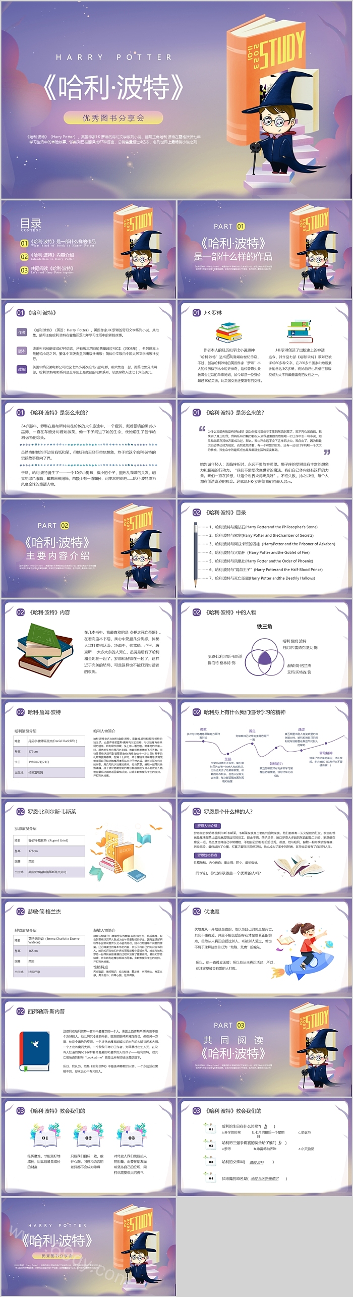完整版介绍《哈利波特》读书分享会ppt课件