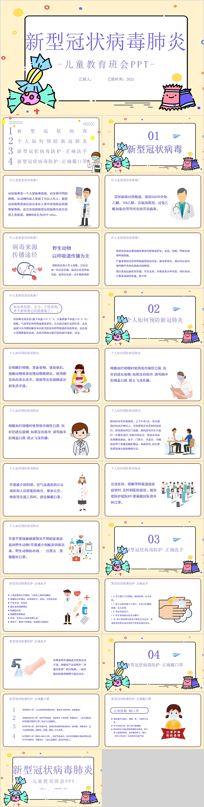 新型冠状病毒肺炎儿童教育班会PPT