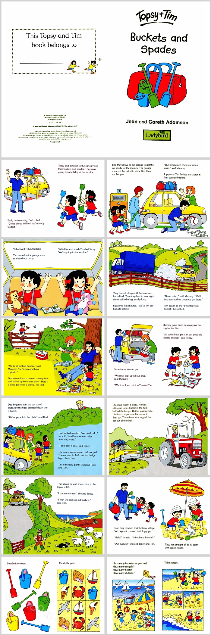 英文绘本故事Ladybird - Topsy Tim Books - Buckets And Spades