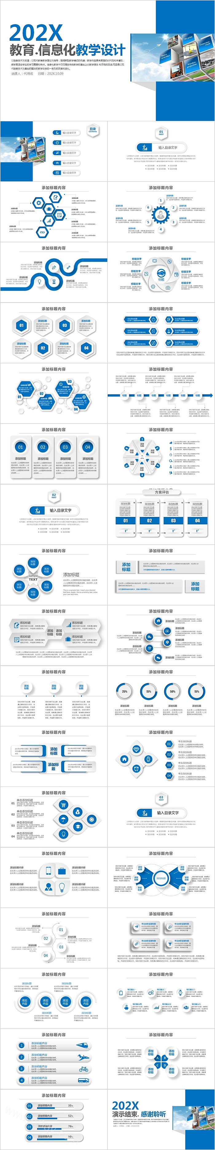教育信息化教学设计PPT模板