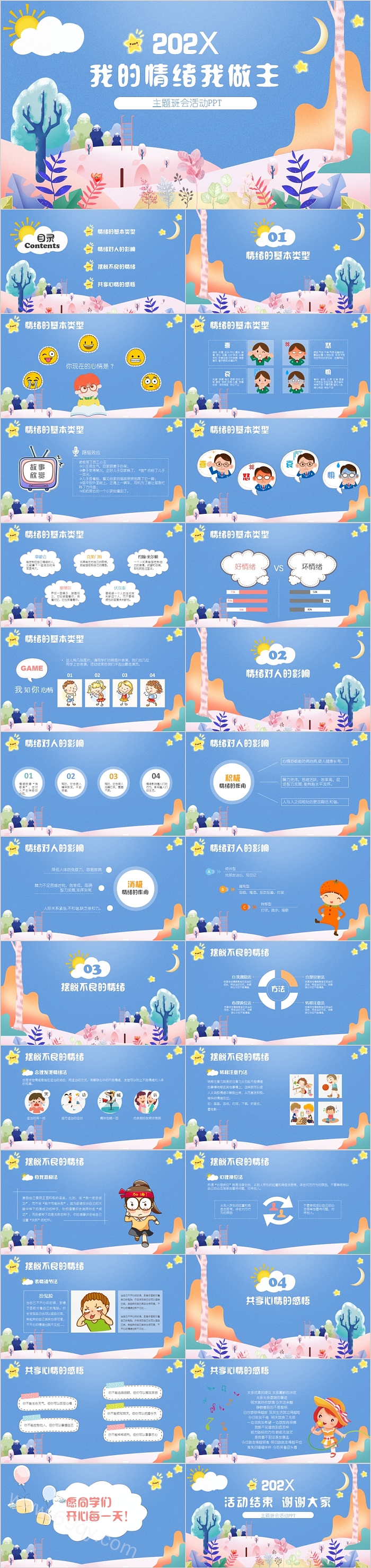 我的情绪我做主主题班会活动PPT