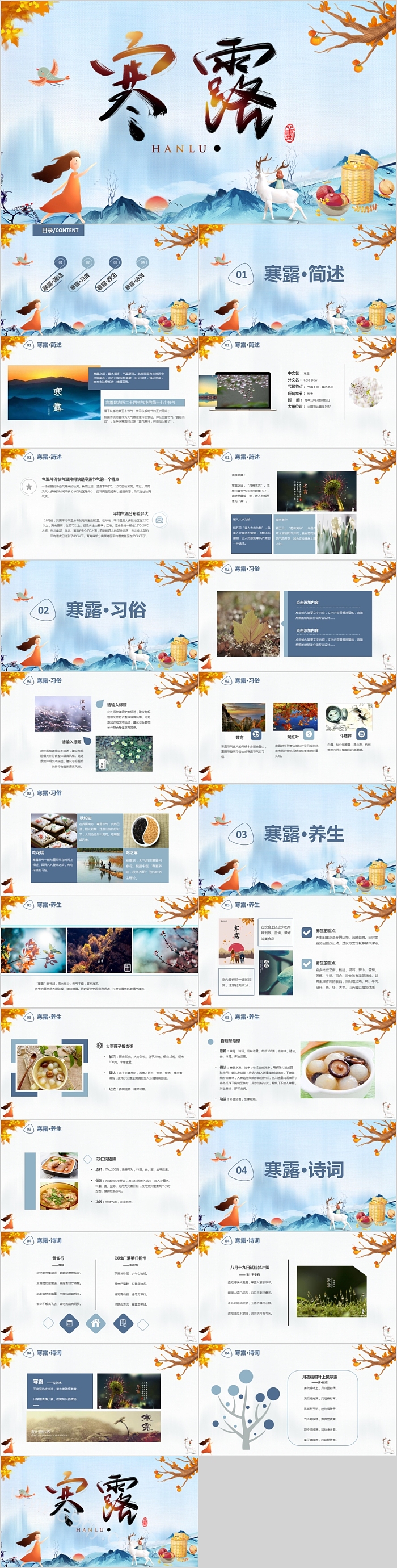 节气表二十四节气之寒露PPT