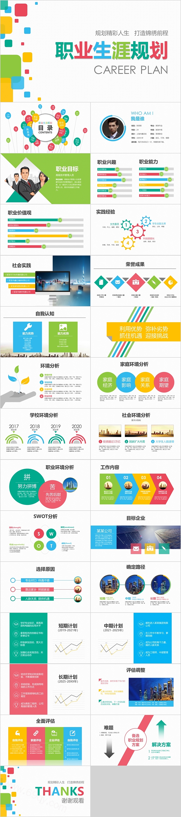 简约风格职业生涯规划