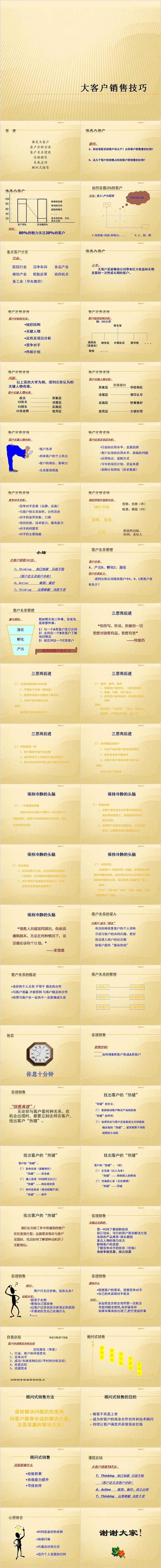简约大客户销售技巧PPT模板