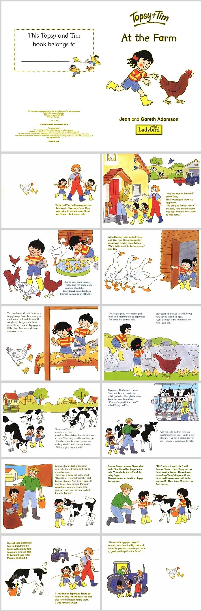 经典英文原版《Ladybird - Topsy Tim Books - At the Farm》英语绘本故事ppt课件