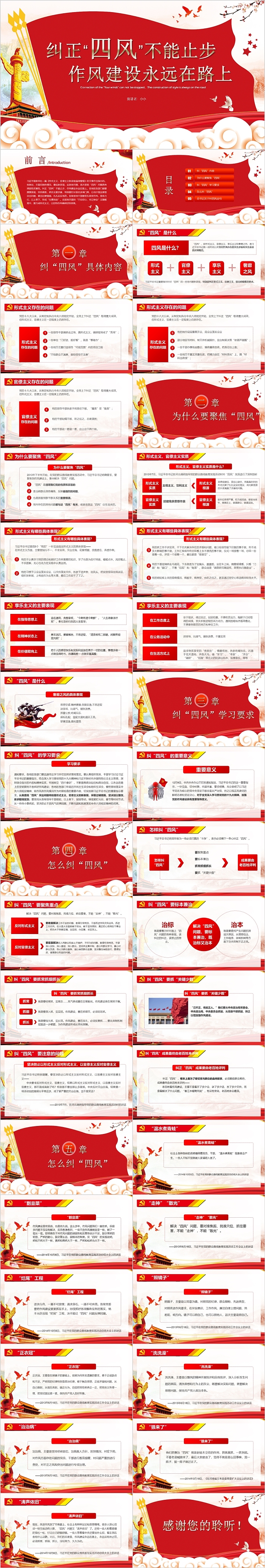 纠正四风不能止步作风建设永远在路上PPT党课