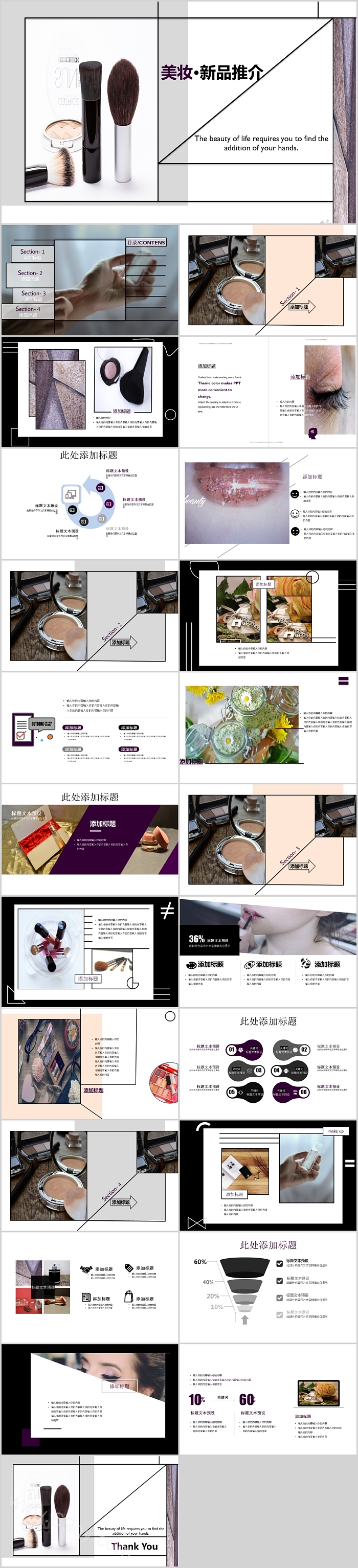 美妆新品推介美容产品宣传画册PPT