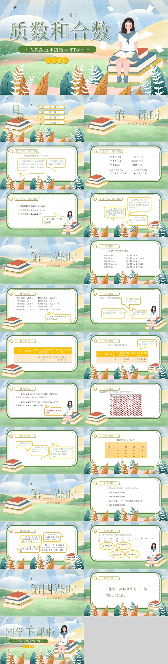 人教版五年级数学质数和合数PPT课件