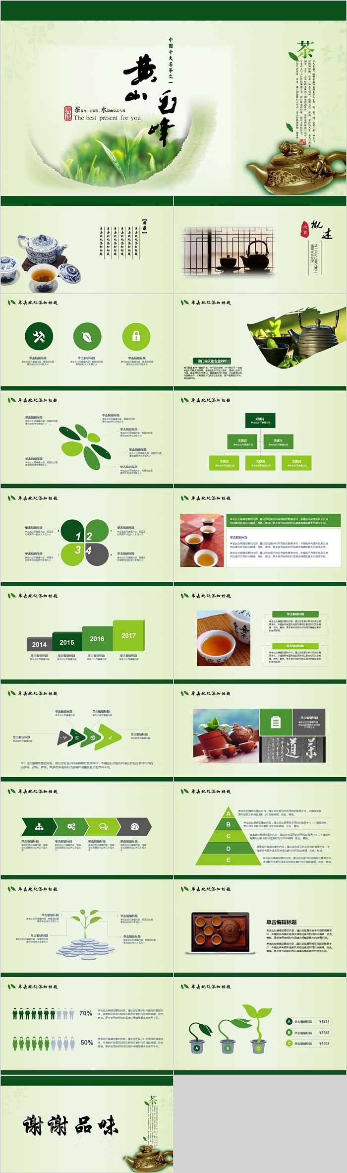 中国十大名茶黄山毛峰产品宣传PPT