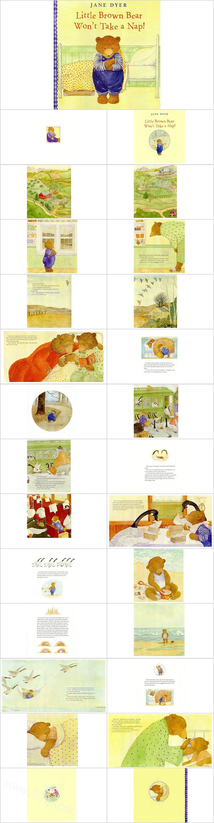 完整版可爱幼儿园一直小棕熊《Little Brown Bear》英文绘本故事ppt课件
