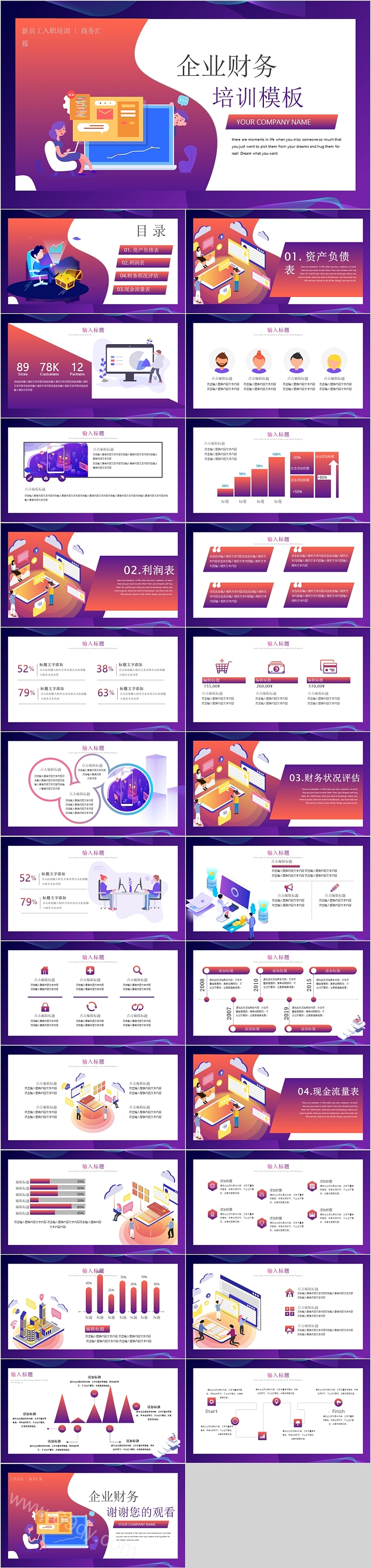 高端时尚企业财务培训PPT模板