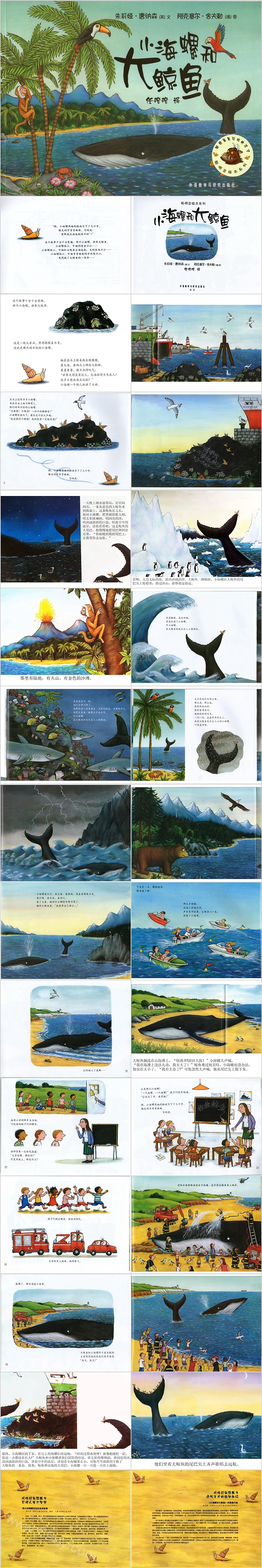 经典幼儿《小海螺和大鲸鱼》教育教学绘本故事ppt课件