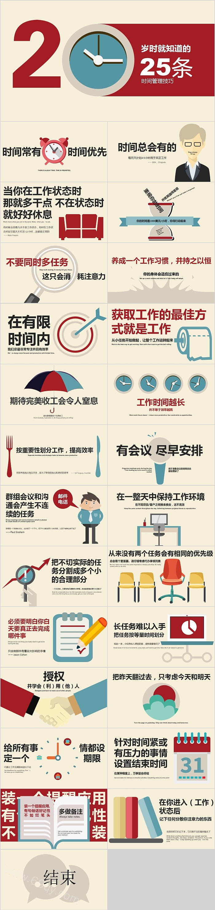 高端简洁动画时间管理培训时间管理技巧PPT