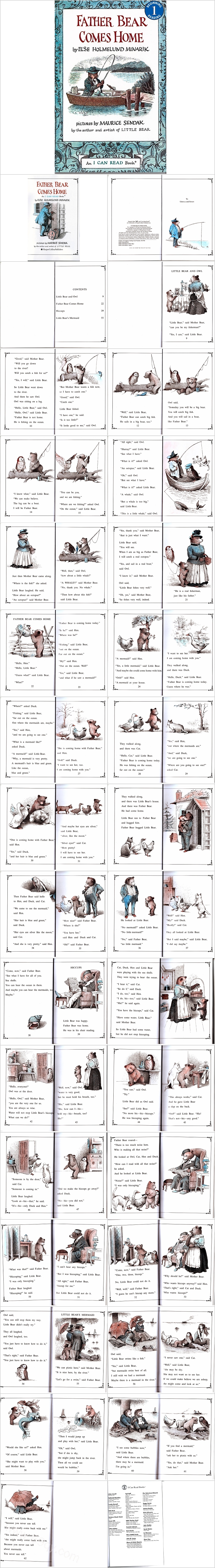 高清英文原版熊爸爸回家《Father bear comes home》英文绘本故事ppt课件
