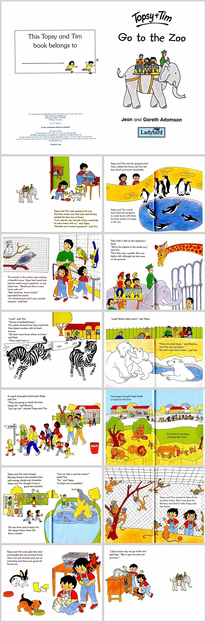 经典国外绘本Ladybird - Topsy Tim Books - Go To The Zoo