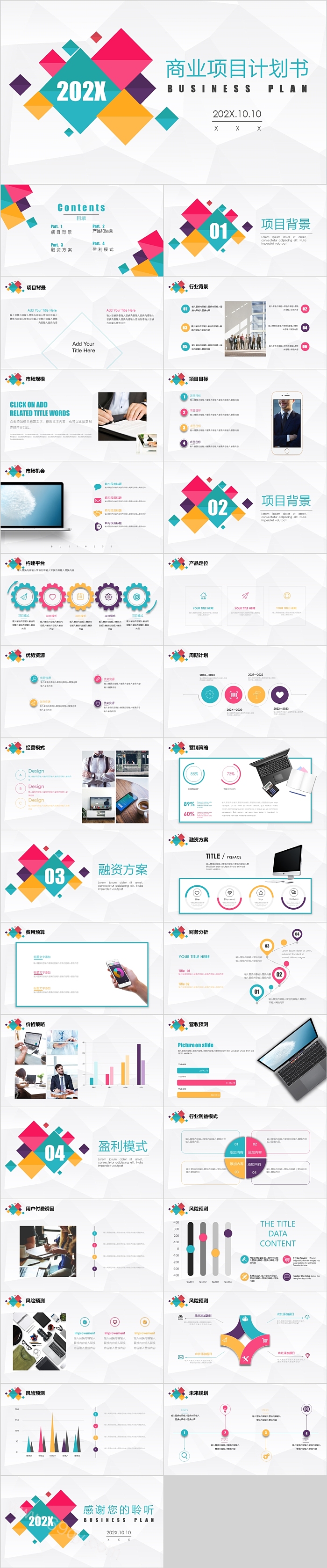 创意简约实用商业项目计划书