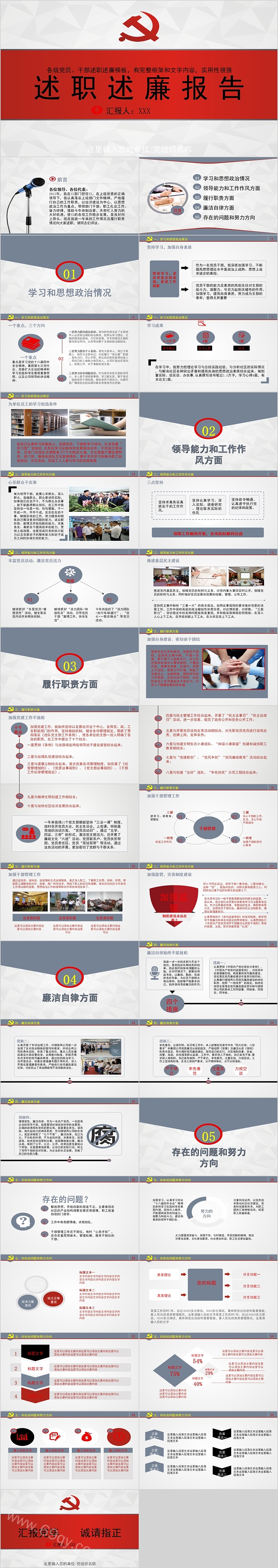 述职述廉报告党政党建