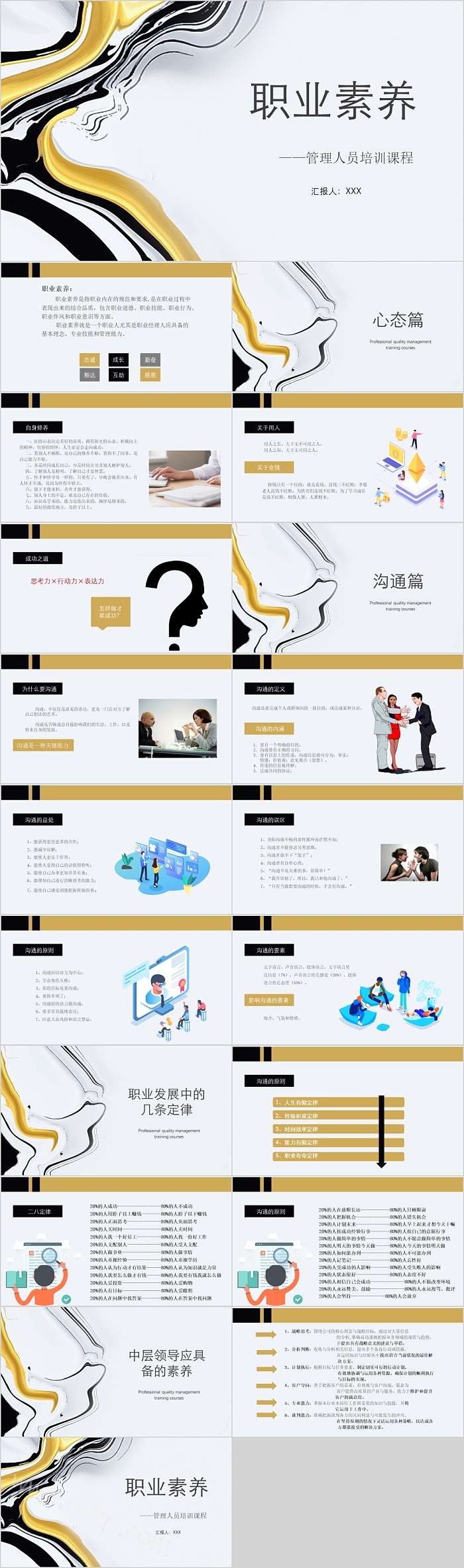 大气实用公司企业职业素养管理人员培训课程