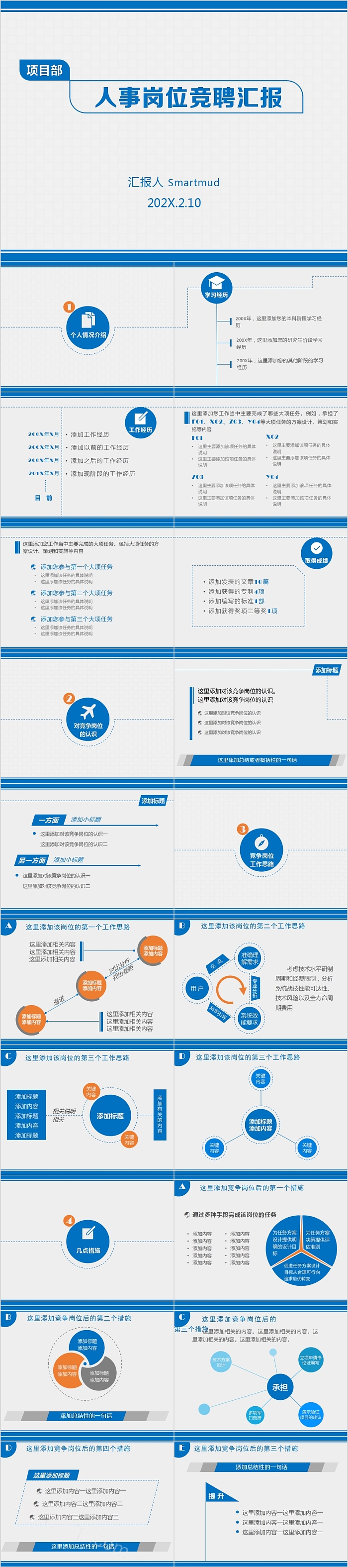 人事岗位竞聘汇报PPT模板